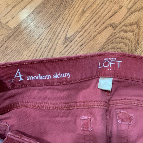 Ann Taylor LOFT Women's Rose Modern Skinny Corduroy Jeans size 4 - Picture 6 of 7